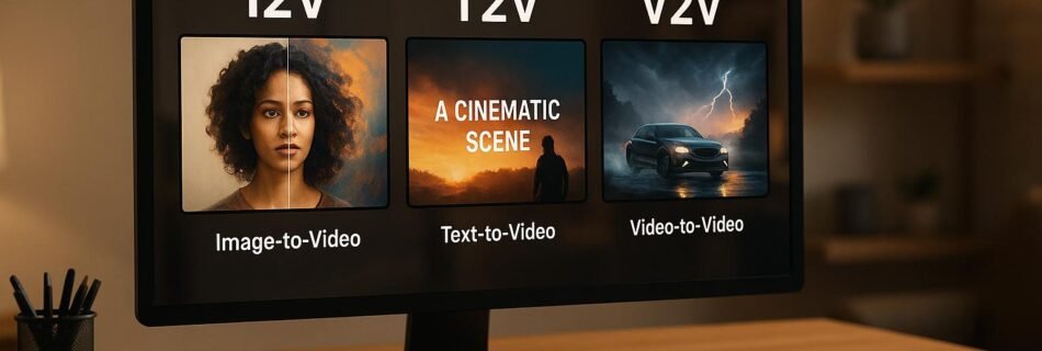 I2V, T2V, V2V Explained: Understanding the Different Types of AI Video Generation