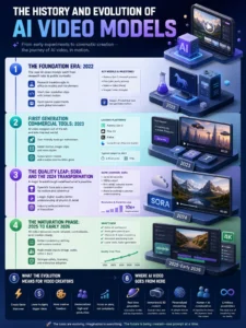 history and evolution of AI video models