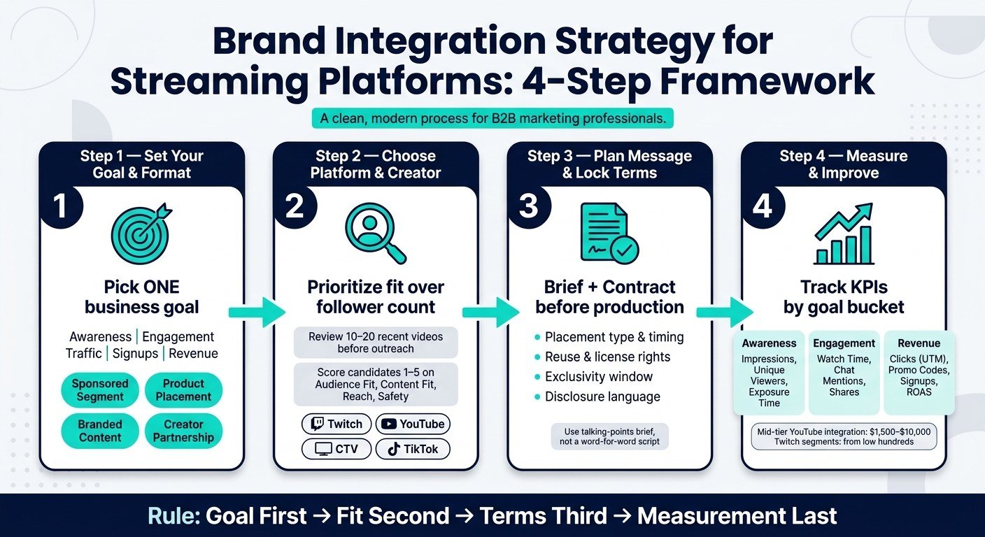 Brand Integration Strategy for Streaming: 4-Step Framework